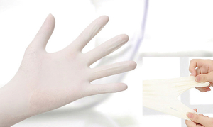 Одноразовые хирургические перчатки для медицинского применения.